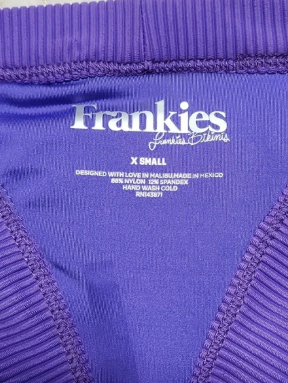 Nwt Frankie's Bikinis Cole Ribbed Scooped Bikini Bottoms